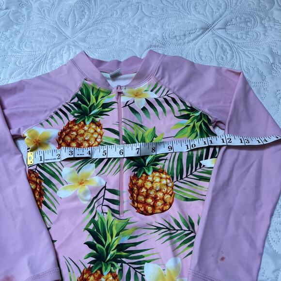 Pineapple Long Sleeve Rash Guard Swim Suit - Picture 6 of 10